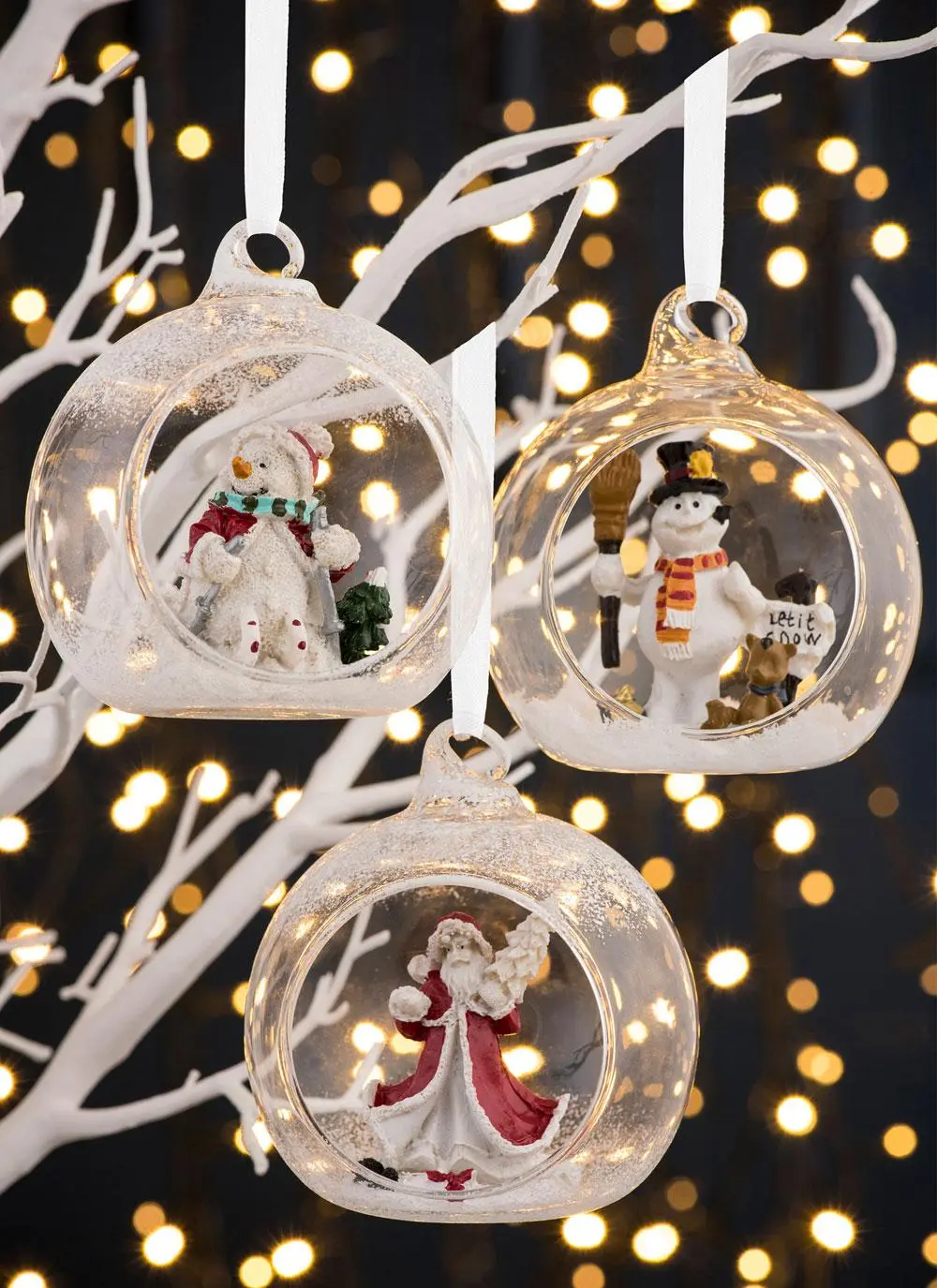 Galway Crystal Santa Ornament