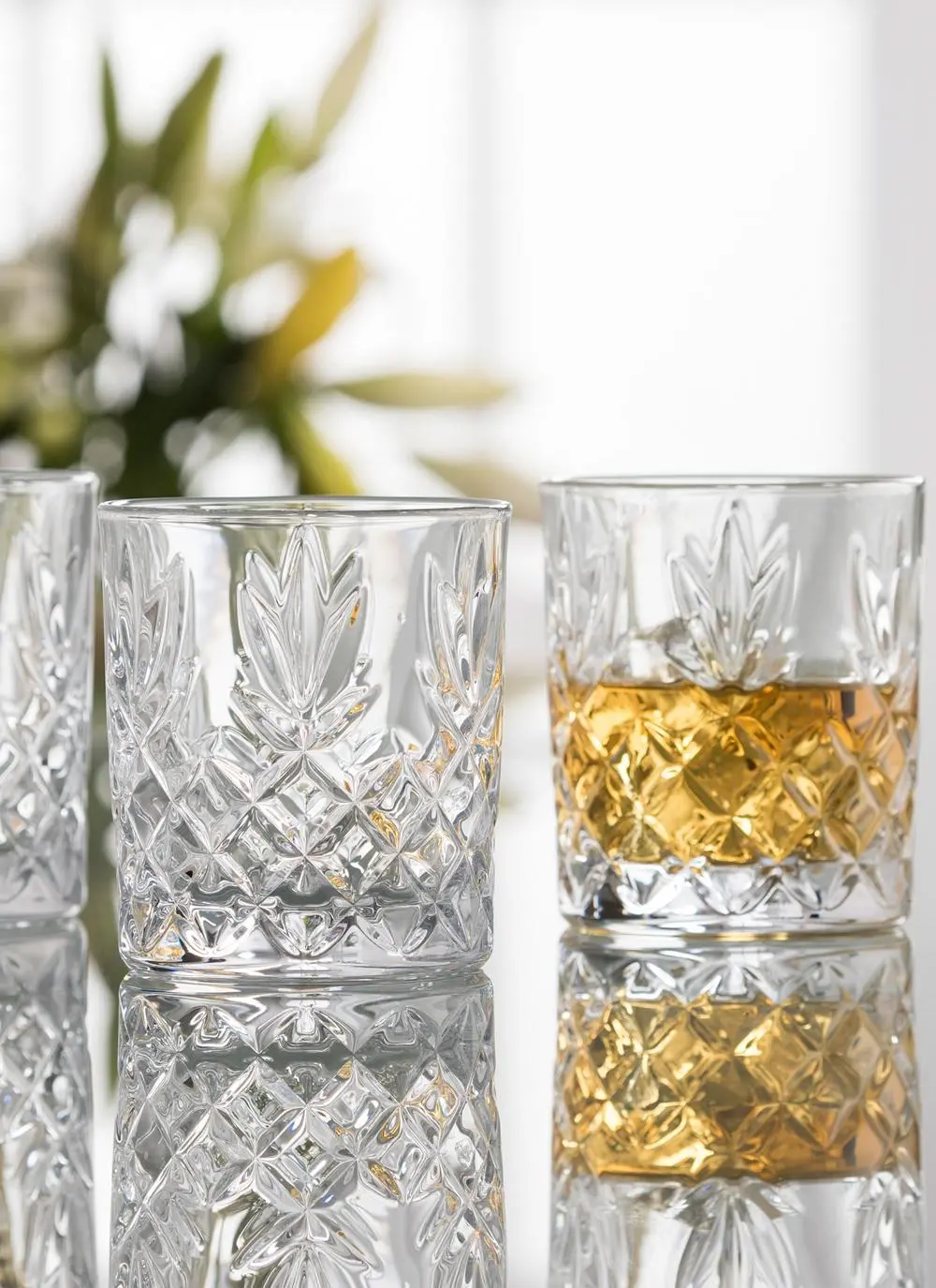 Galway Crystal Renmore Double Old Fashioned Tumblers Set of 4