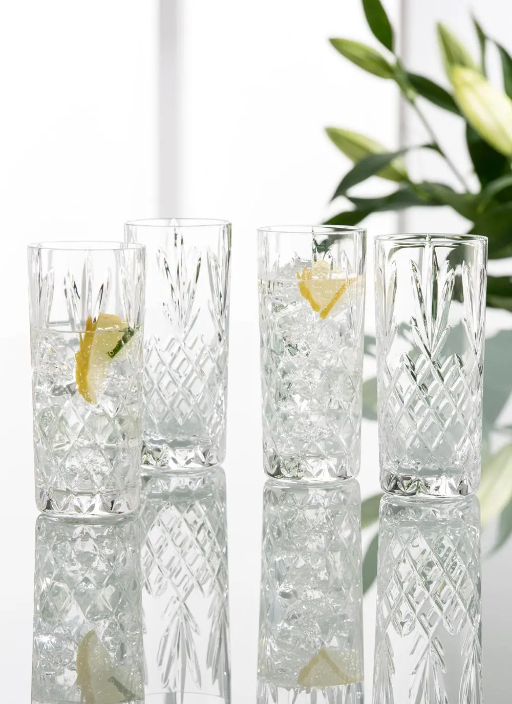 Galway Crystal Renmore Hi Ball Glasses Set of 4