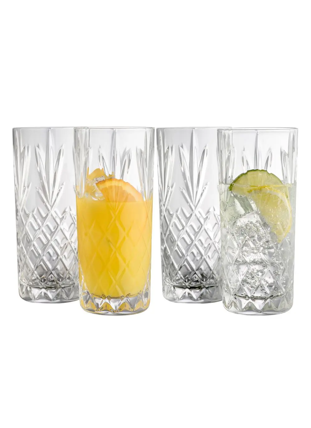 Galway Crystal Renmore Hi Ball Glasses Set of 4