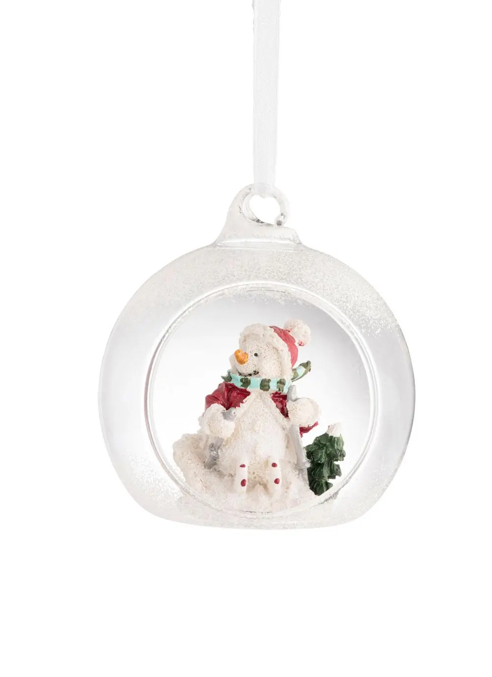 Galway Crystal Skiing Snowman Ornament