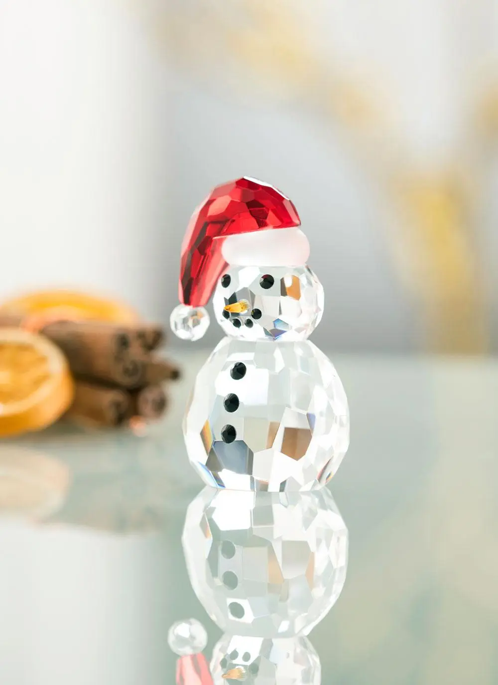 Small Snowman with Santa Hat