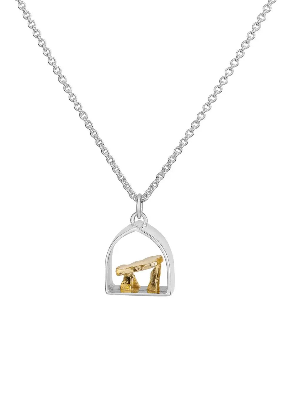 Sterling Silver & 18K Gold Vermeil Dolmen Pendant