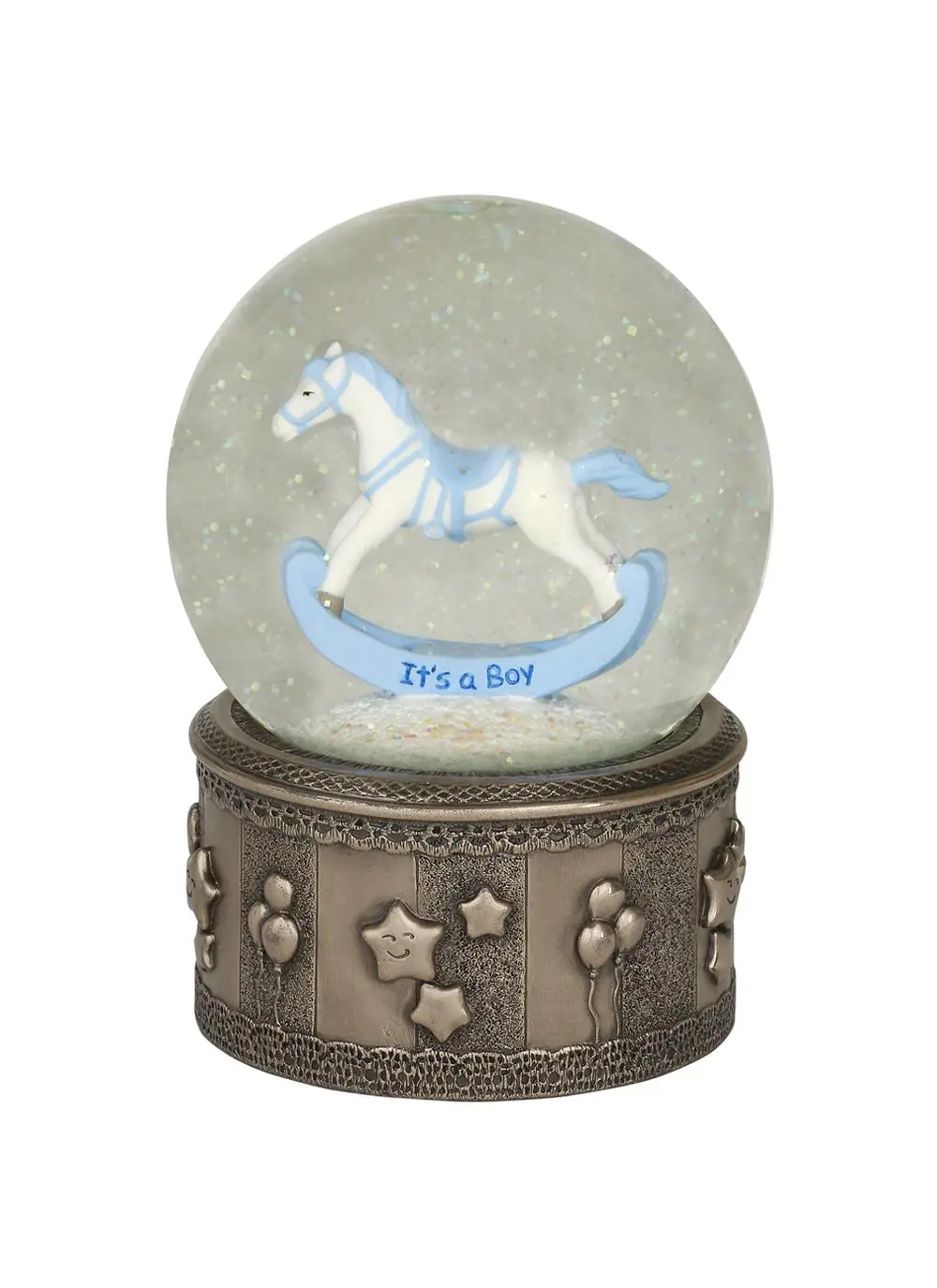 Rocking Horse Snow Globe - Boy