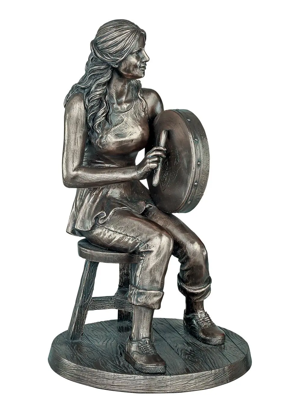 Female Bodhran Player Statue