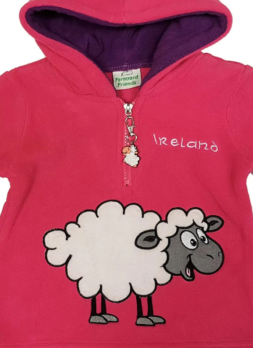 Girls Hooded Sheep Fleece