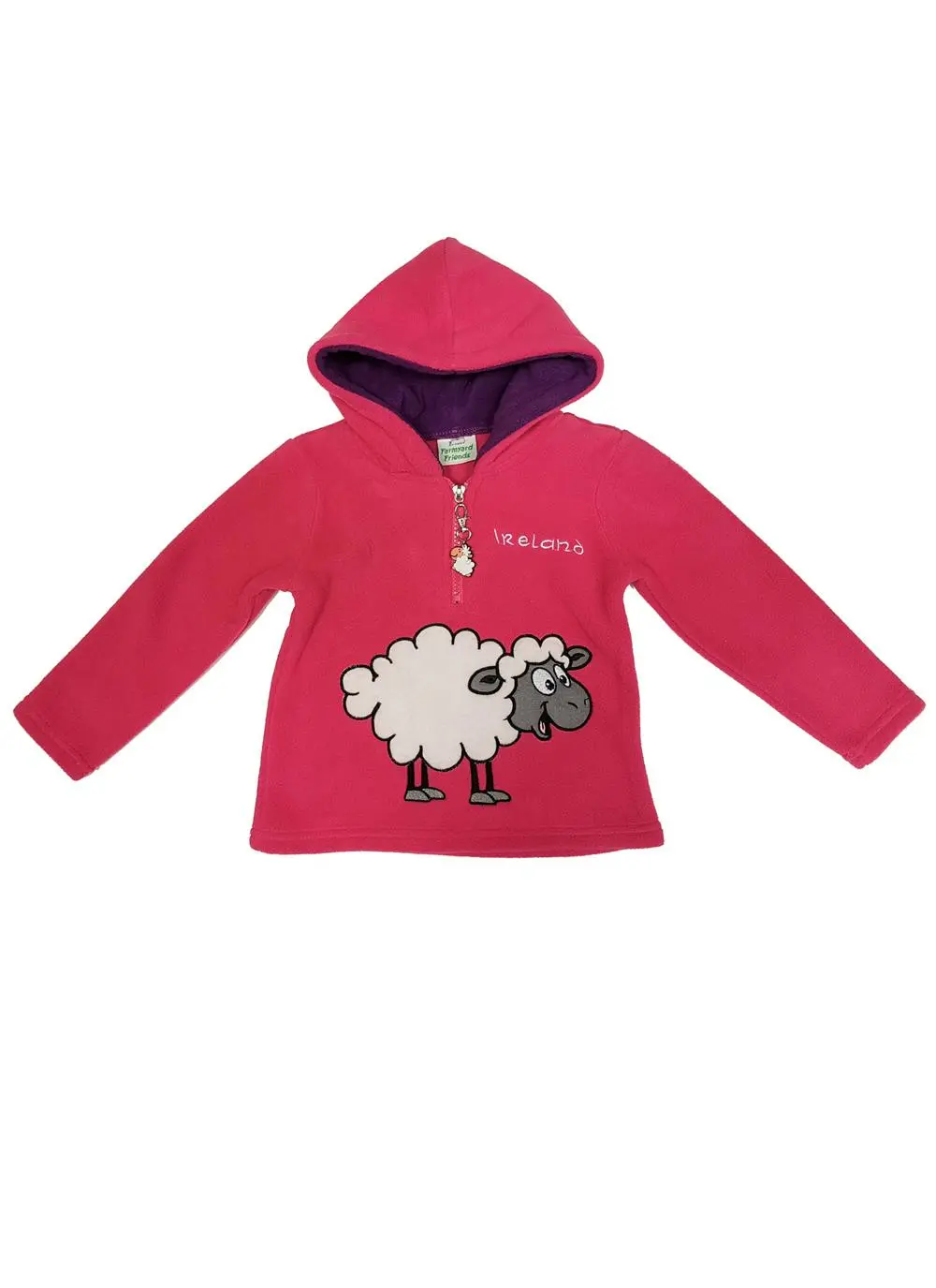 Girls Hooded Sheep Fleece