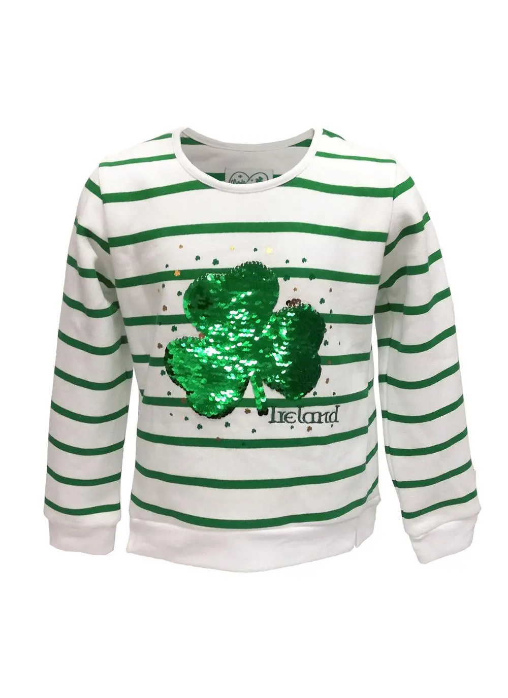 Girls Reversible Sequins Shamrock Sweatshirt