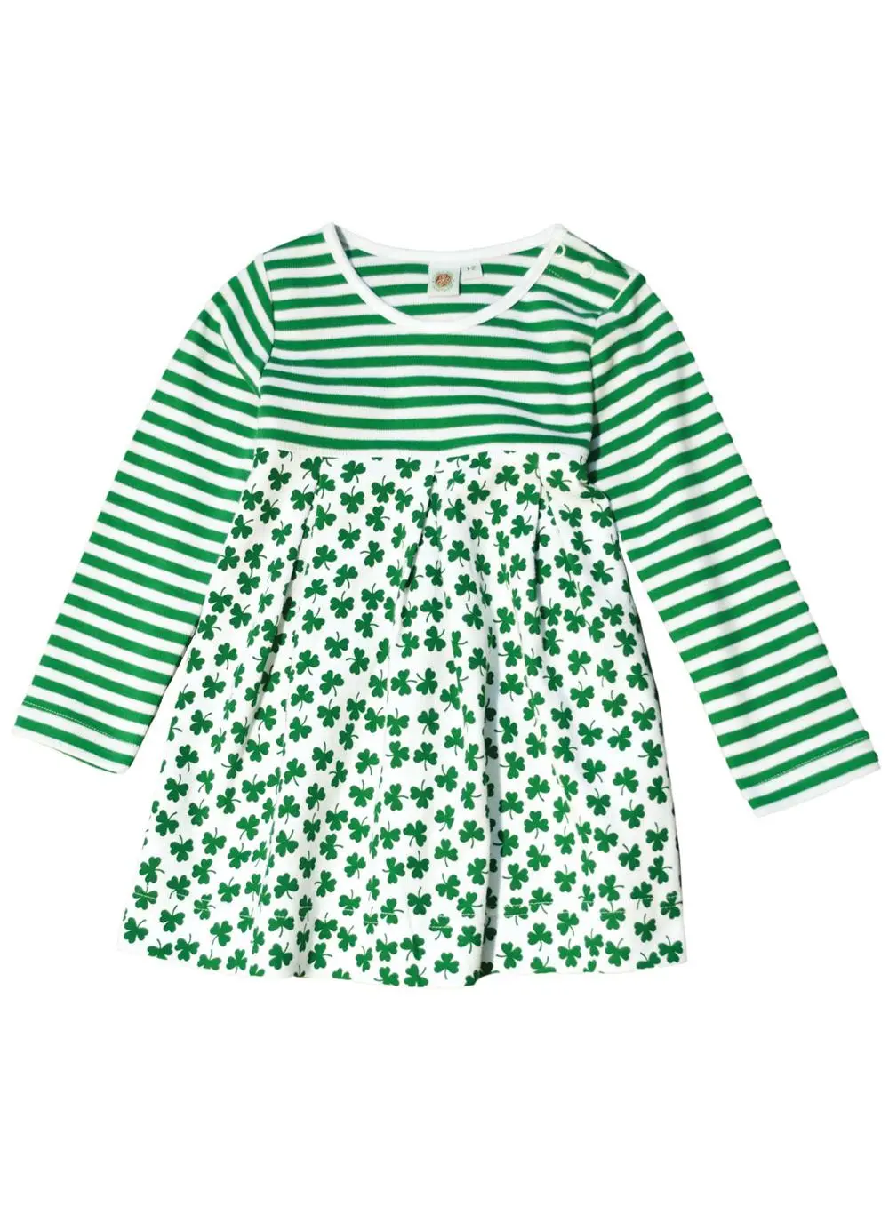 Girls Striped Shamrock Dress