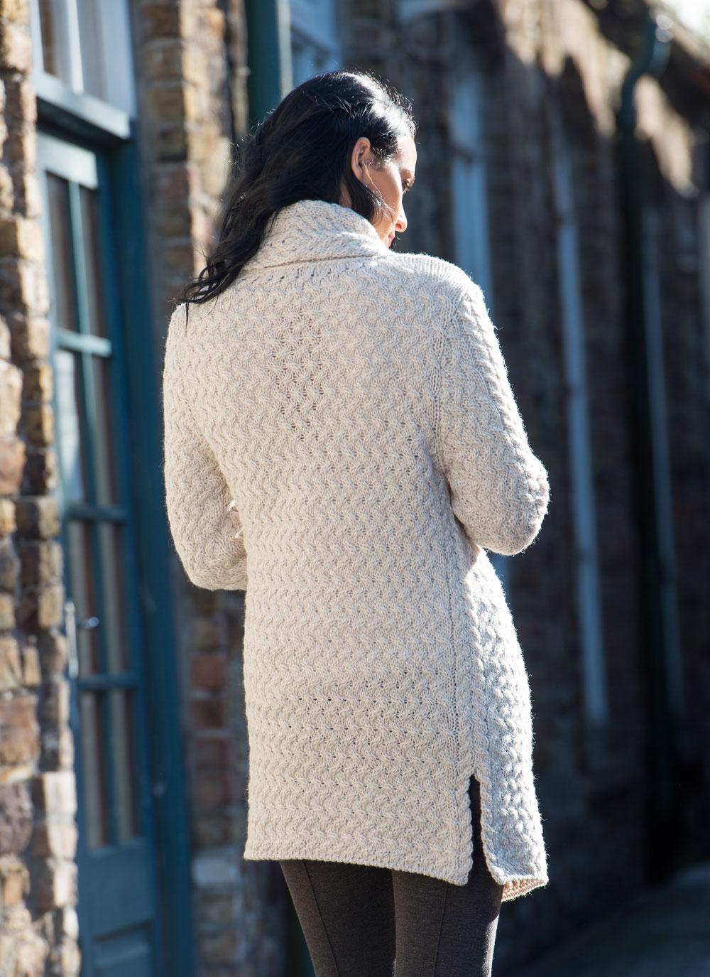 Glenross Waterfall Cardigan in Silver 