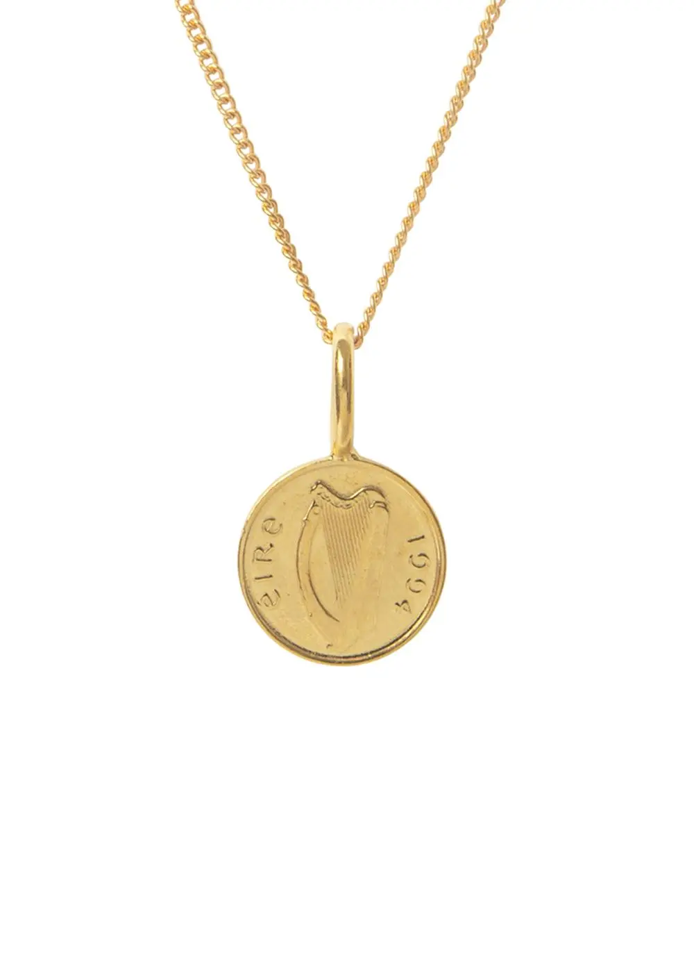Gold Plated 5p Coin Pendant