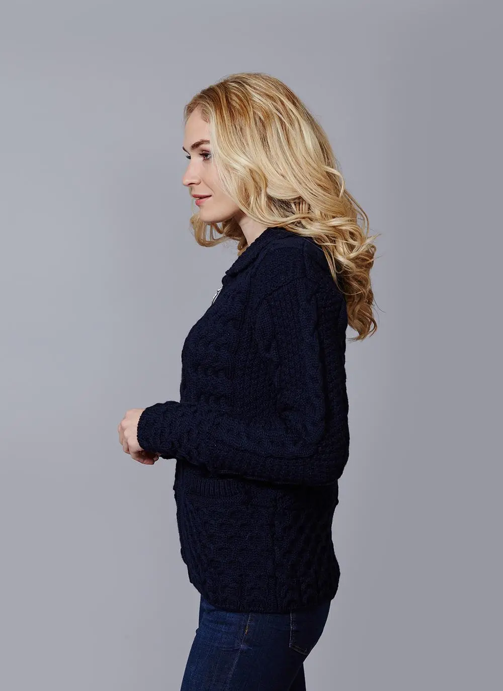 Grace Full Zip Aran Sweater