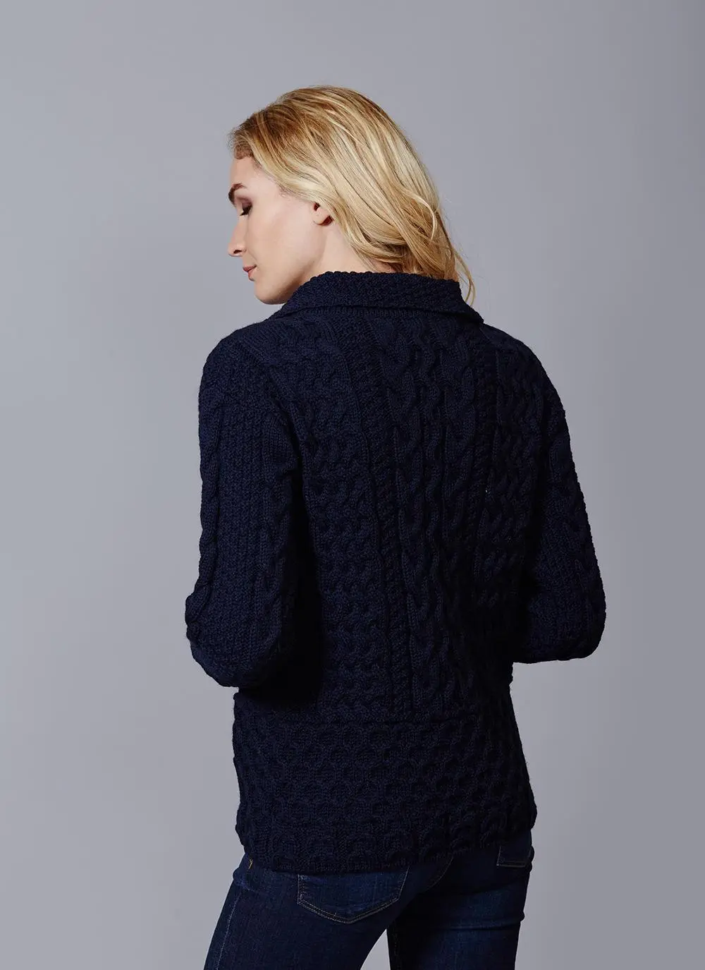 Grace Full Zip Aran Sweater