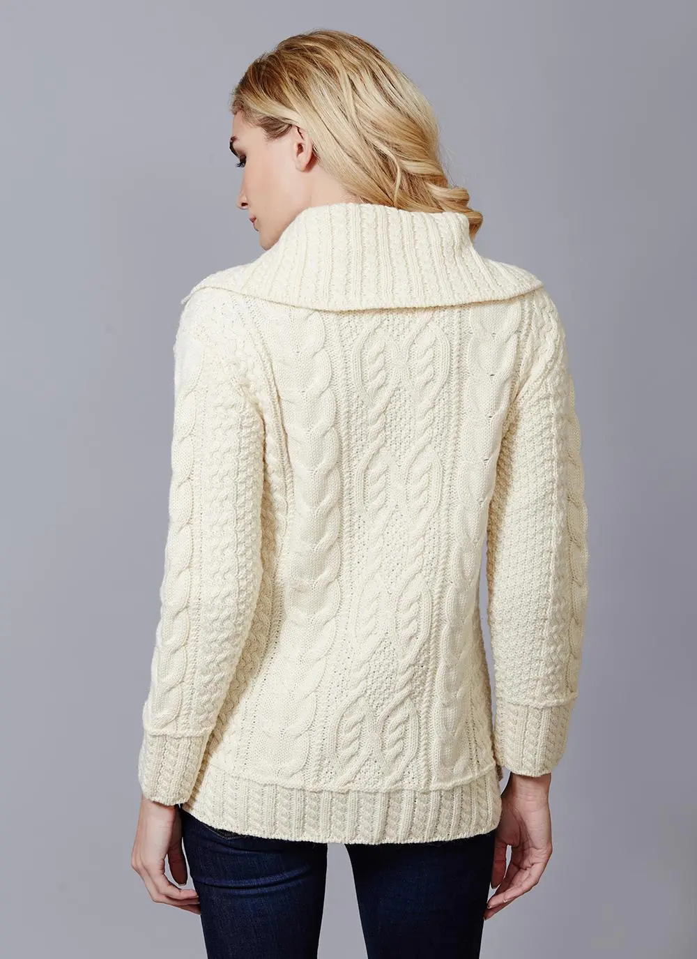 Grainne Aran Collar Cardigan