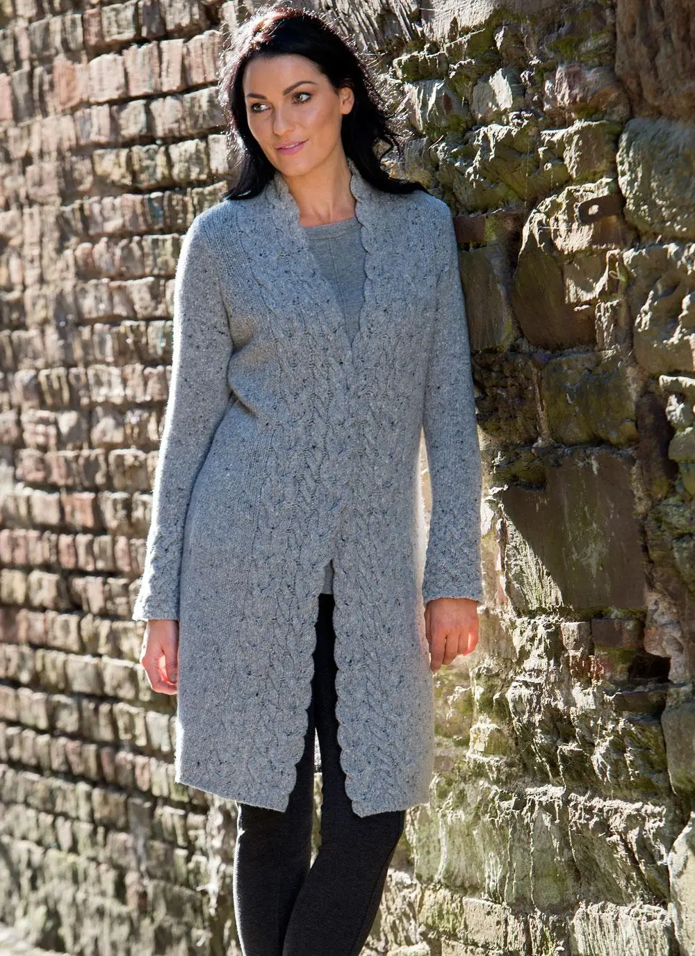 Wool Cashmere Horseshoe Cardigan