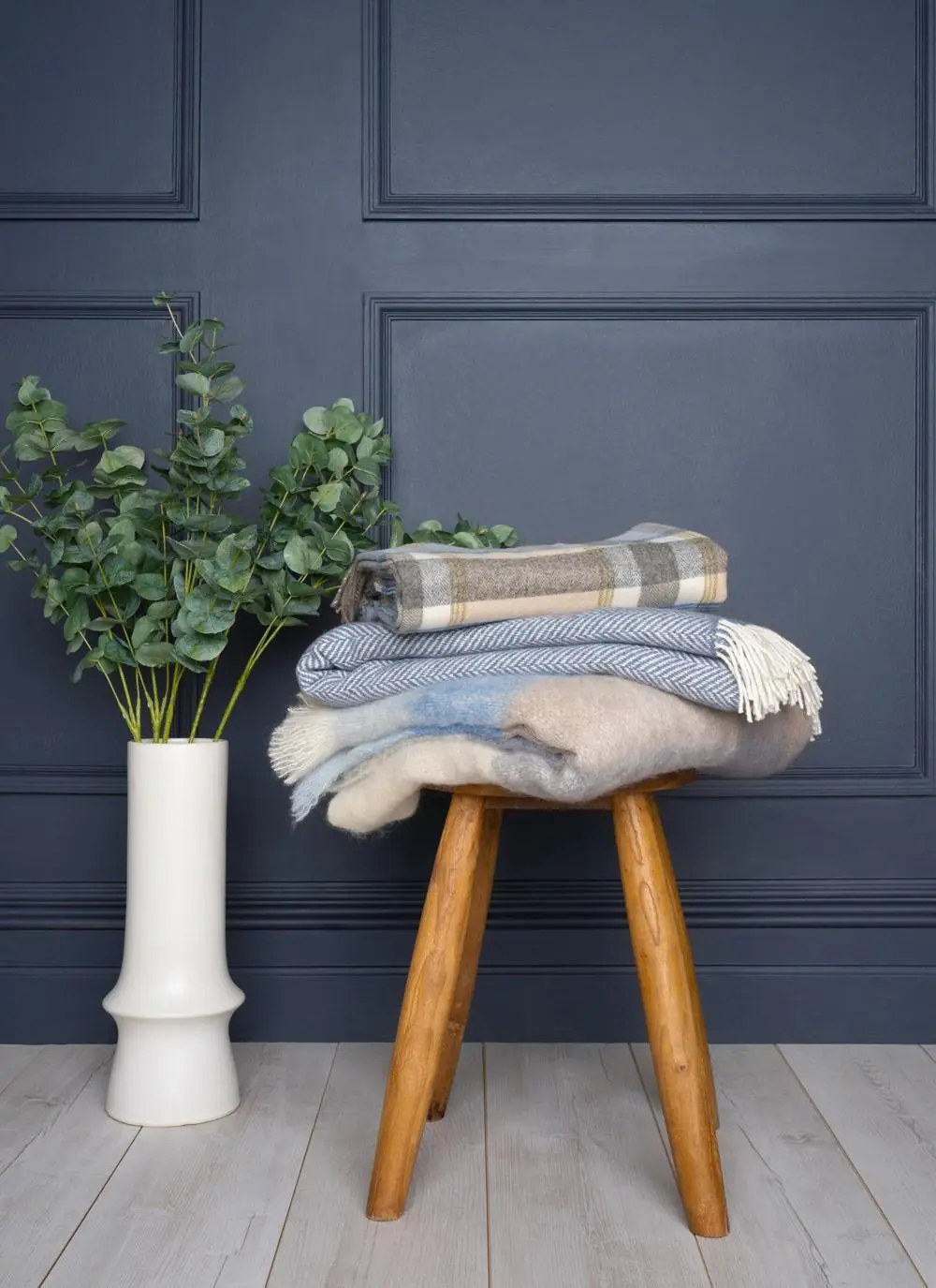 Atlantic Mist Lambswool Throw