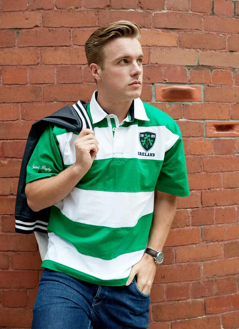 Ireland Stripe Short Sleeve Rugby Shirt