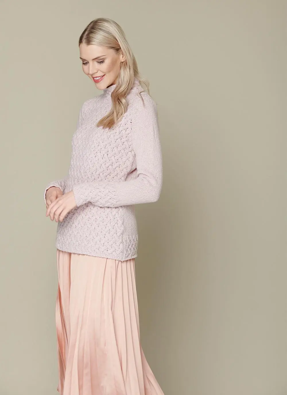 Wool Cashmere Trellis Sweater