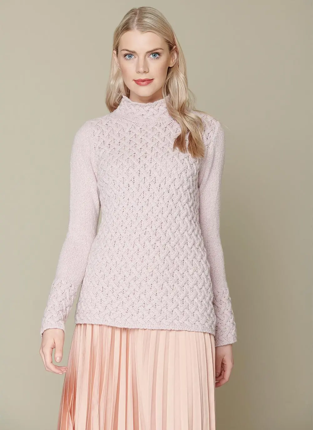 Wool Cashmere Trellis Sweater