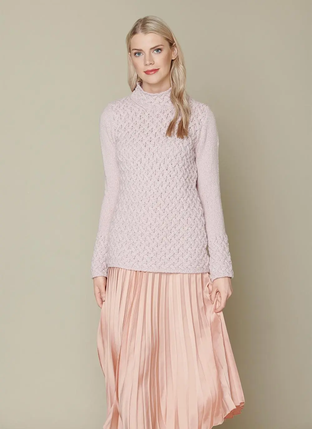 Wool Cashmere Trellis Sweater
