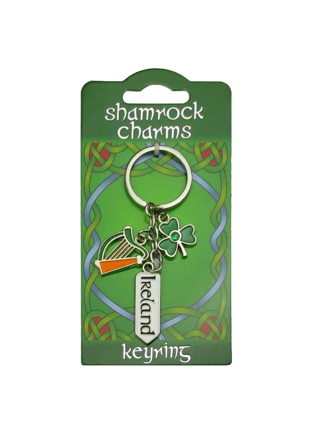 Irish Harp Charm Keyring