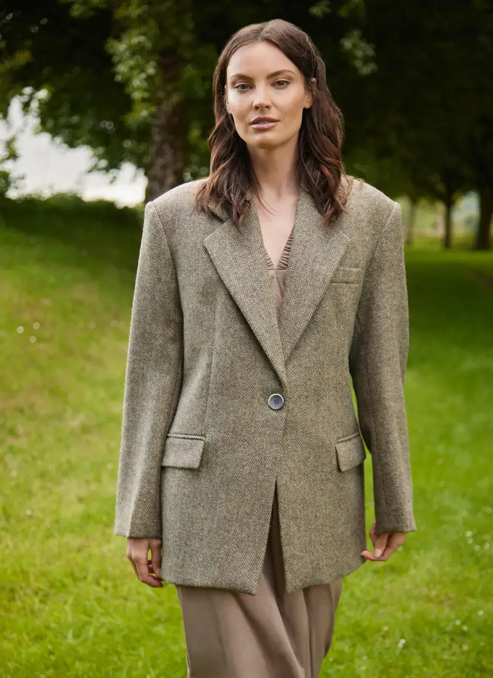 Irish Tweed Boyfriend Jacket