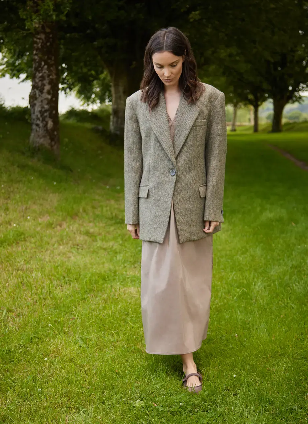 Irish Tweed Boyfriend Jacket