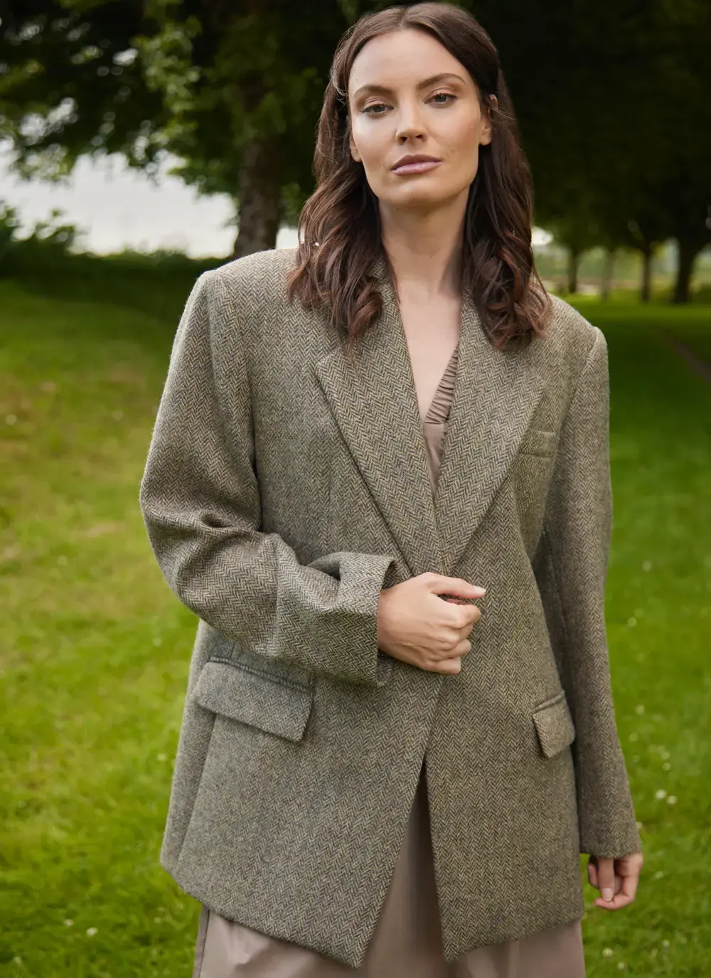 Irish Tweed Boyfriend Jacket