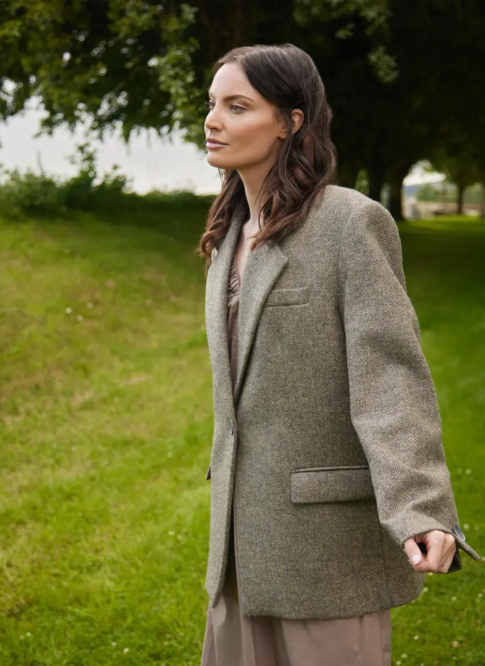 Irish Tweed Boyfriend Jacket
