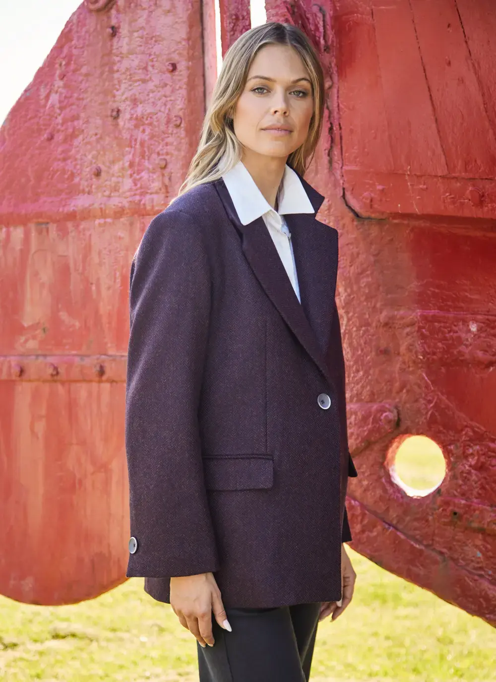 Irish Tweed Boyfriend Jacket