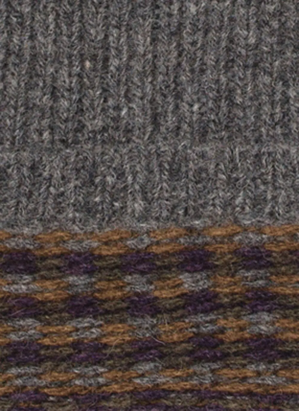Fisherman Ribbed Beanie With Jacquard Band