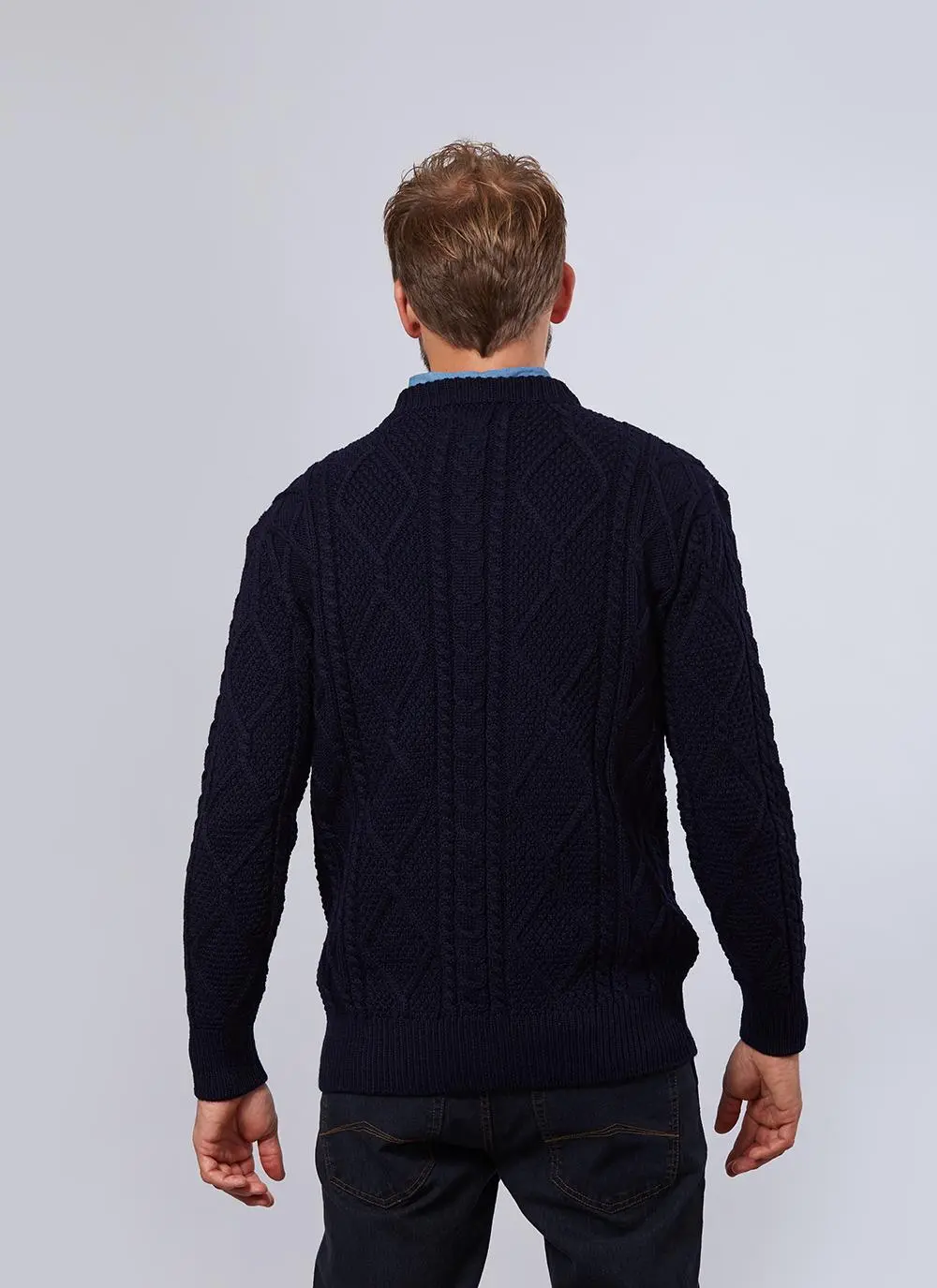 Jamie Crew Neck Aran Sweater