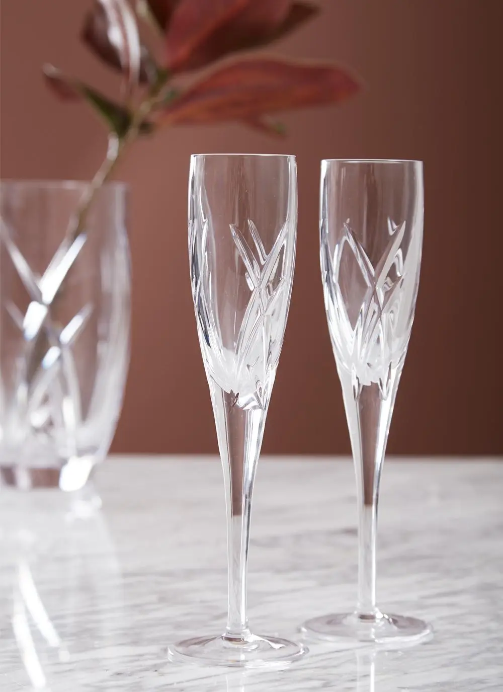 Waterford Crystal John Rocha Signature Flute Pair