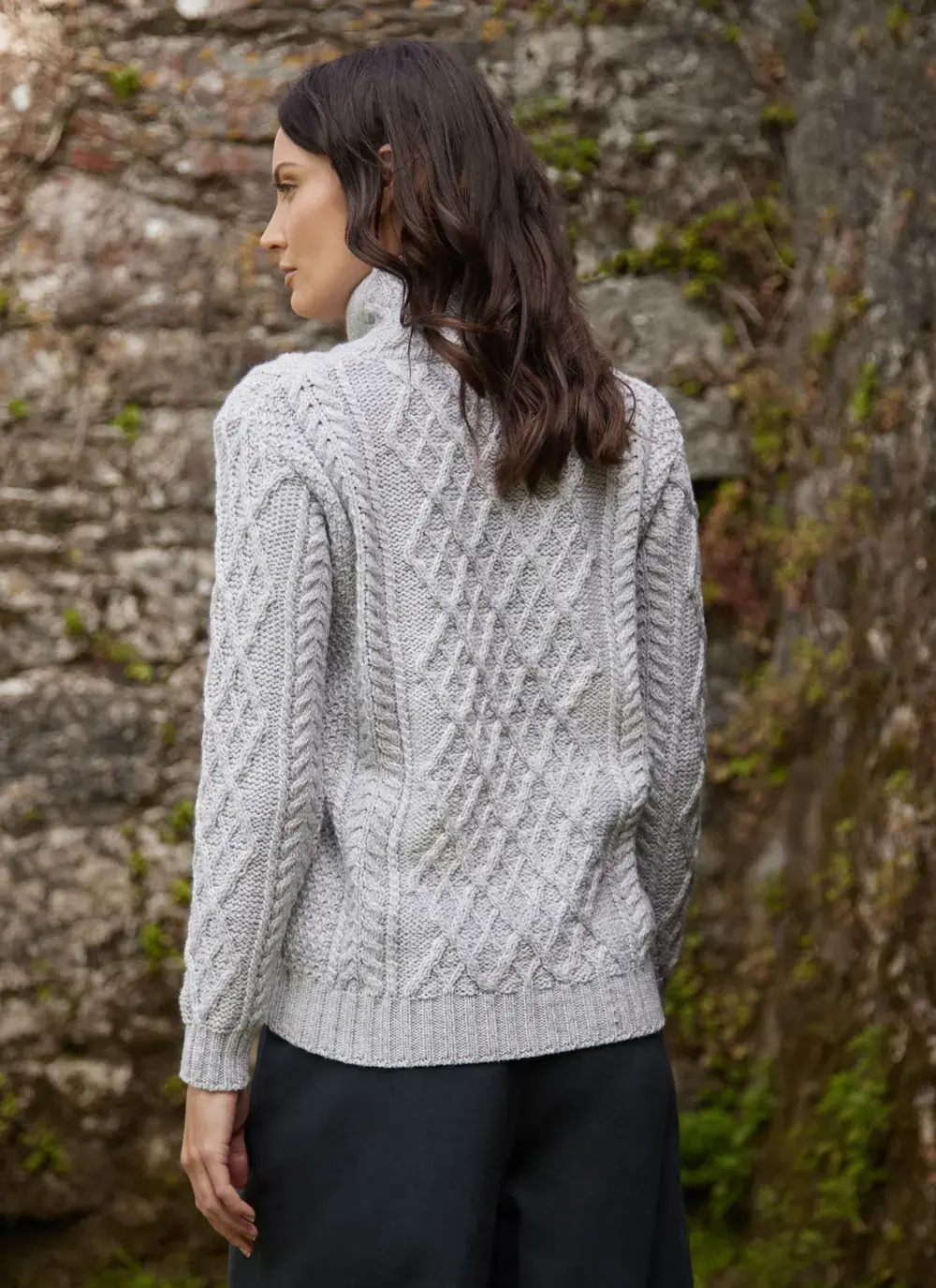 Aine Kangaroo Pocket Aran Sweater