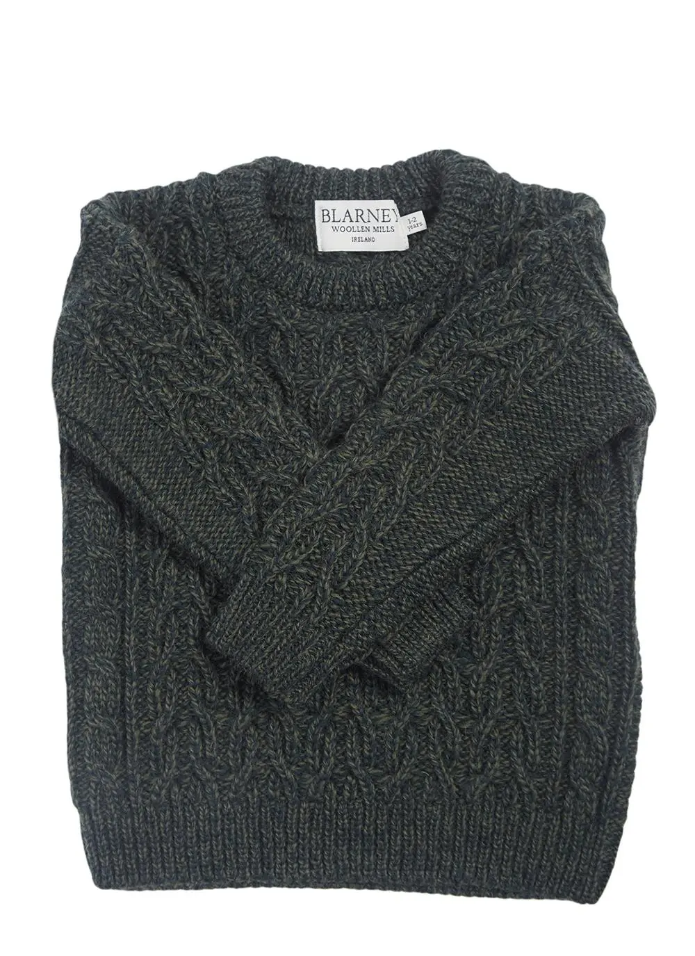 Kids Crew Neck Aran Sweater