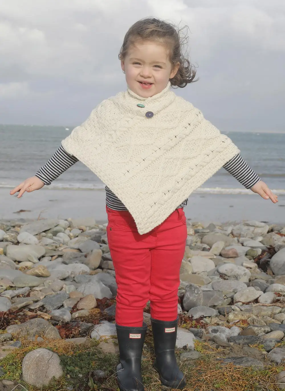 Kids Aran Poncho