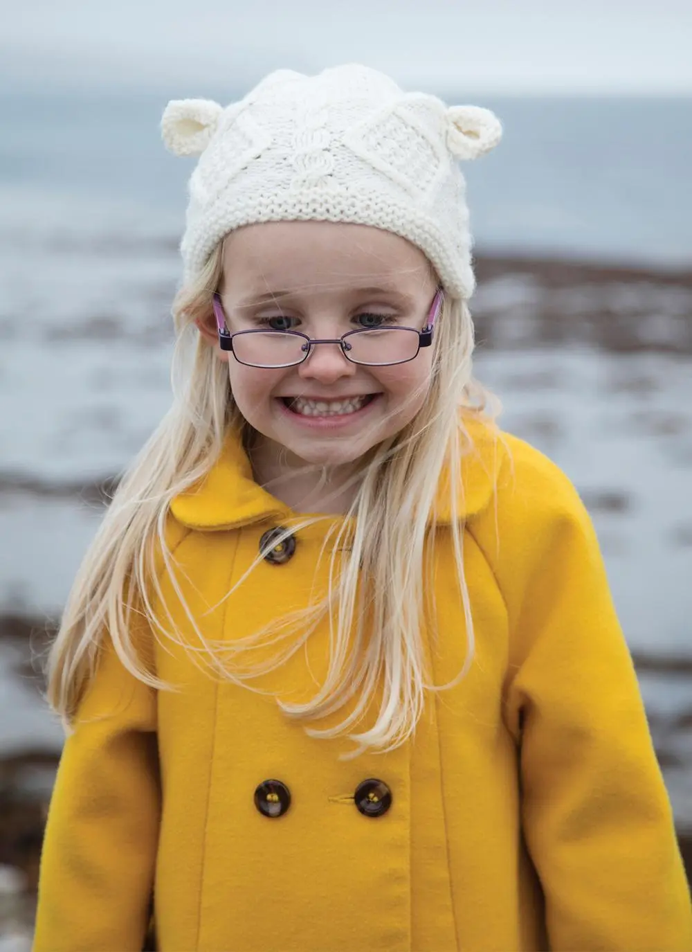 Kids Hand-Knit Aran Hat with Ears