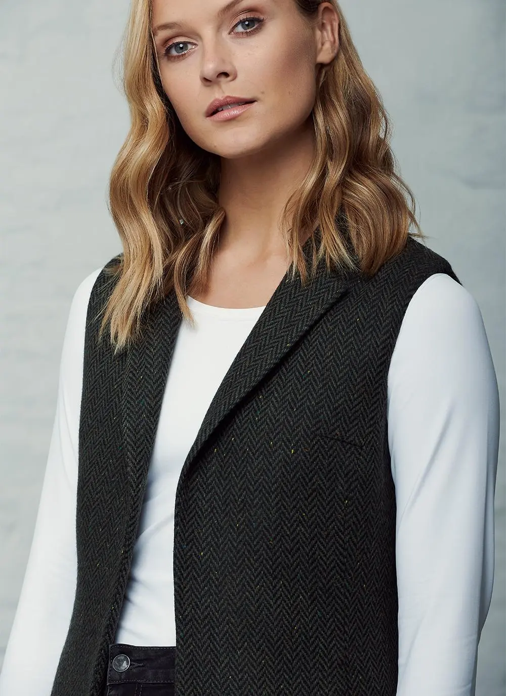 Ladies Tweed Gilet