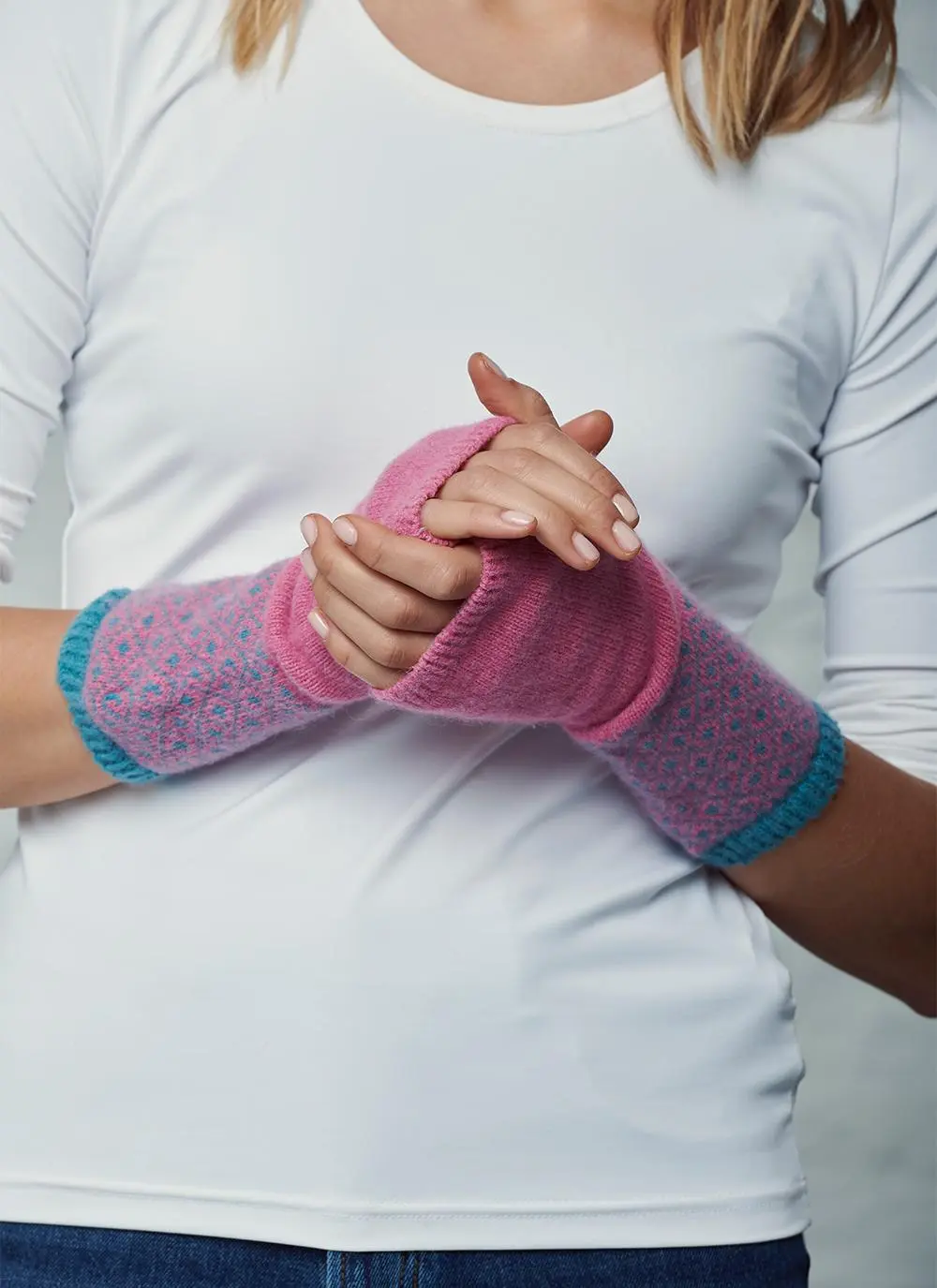 Ladies Fairisle Handwarmers