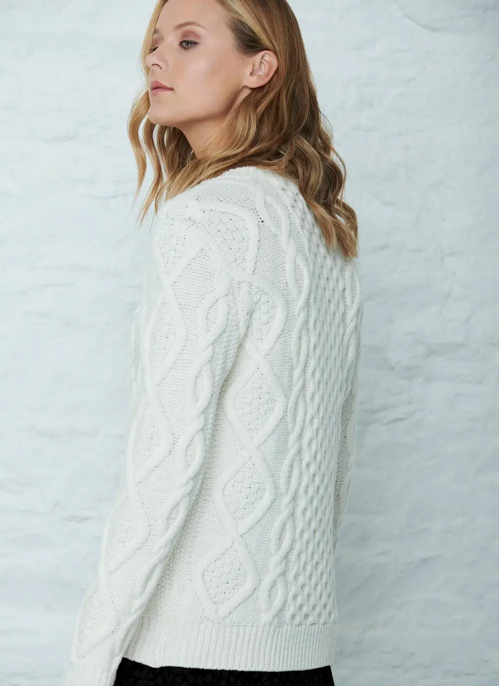 John Crew Neck Aran Sweater
