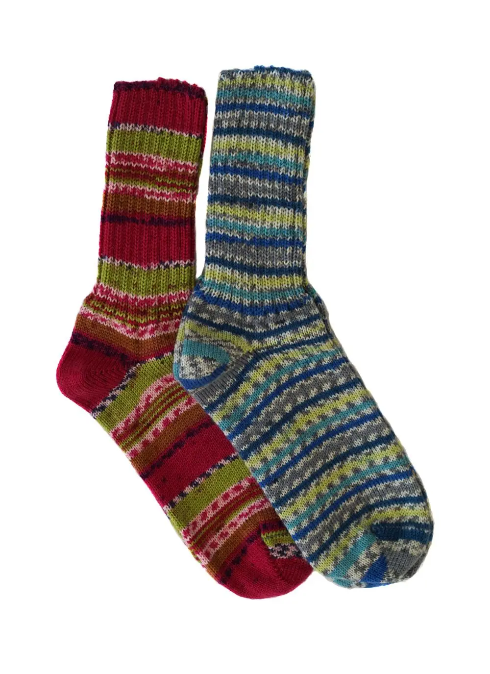 Set of 2 Ladies Fair Isle Socks