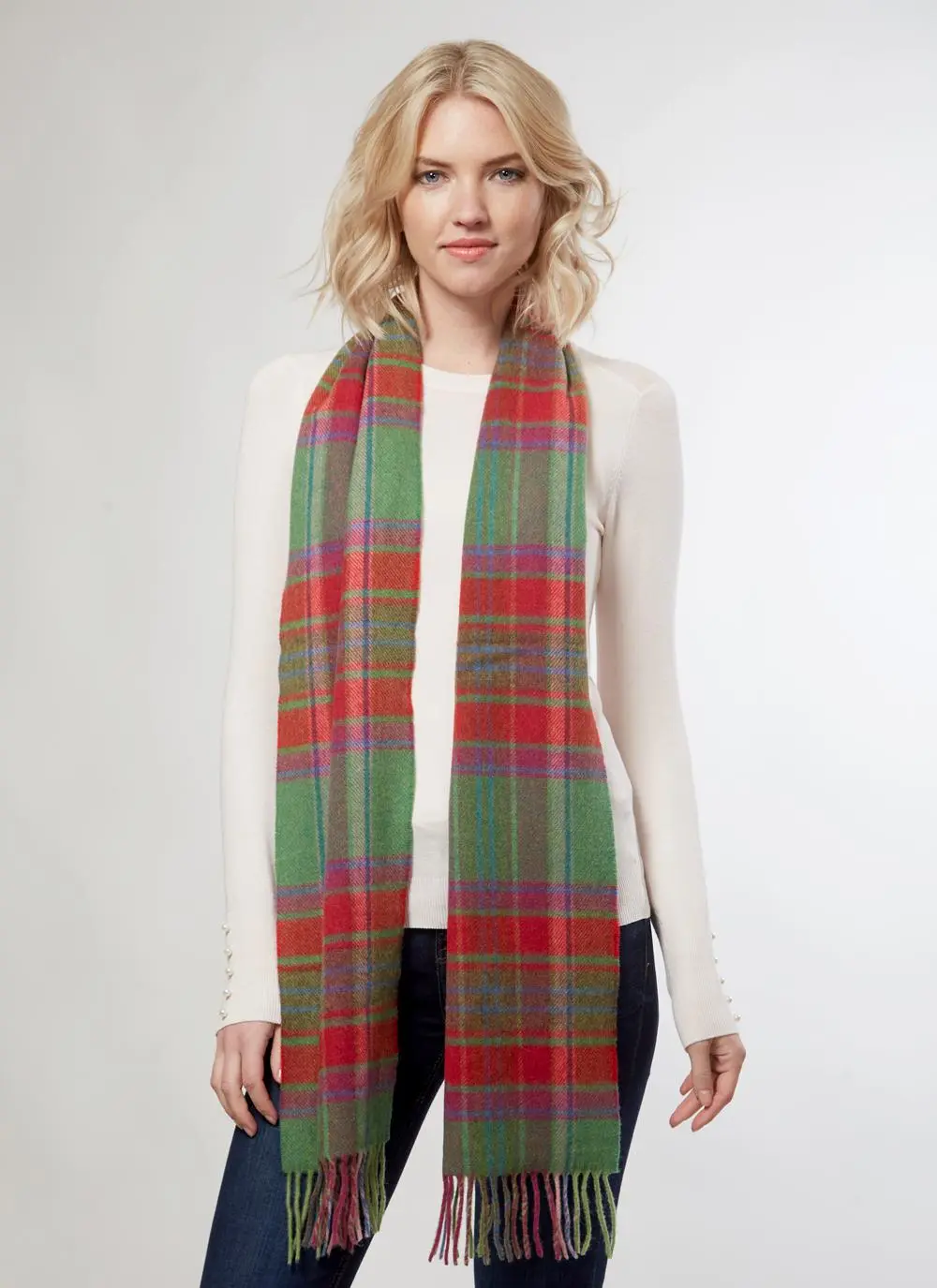 Lambswool Scarf Fall Check