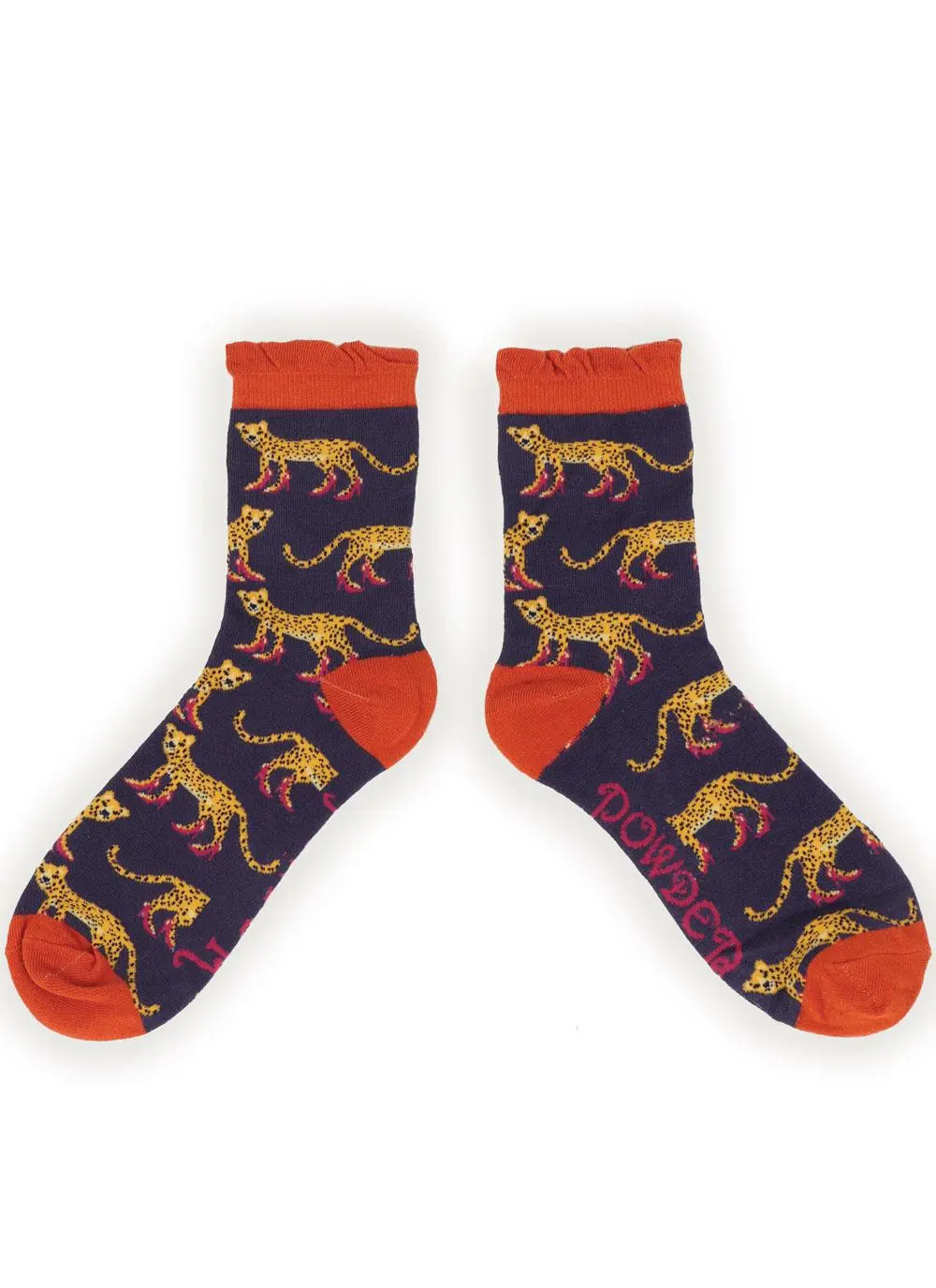 Ladies Leopard In Heels Ankle Socks Set of 2