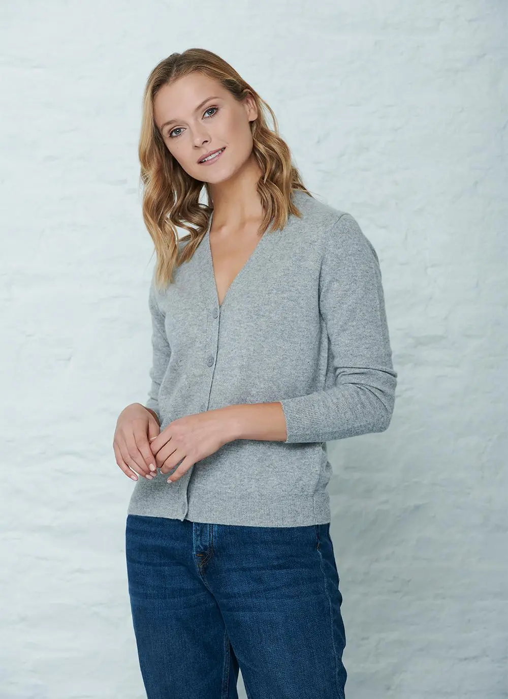 100% Cashmere Button Cardigan