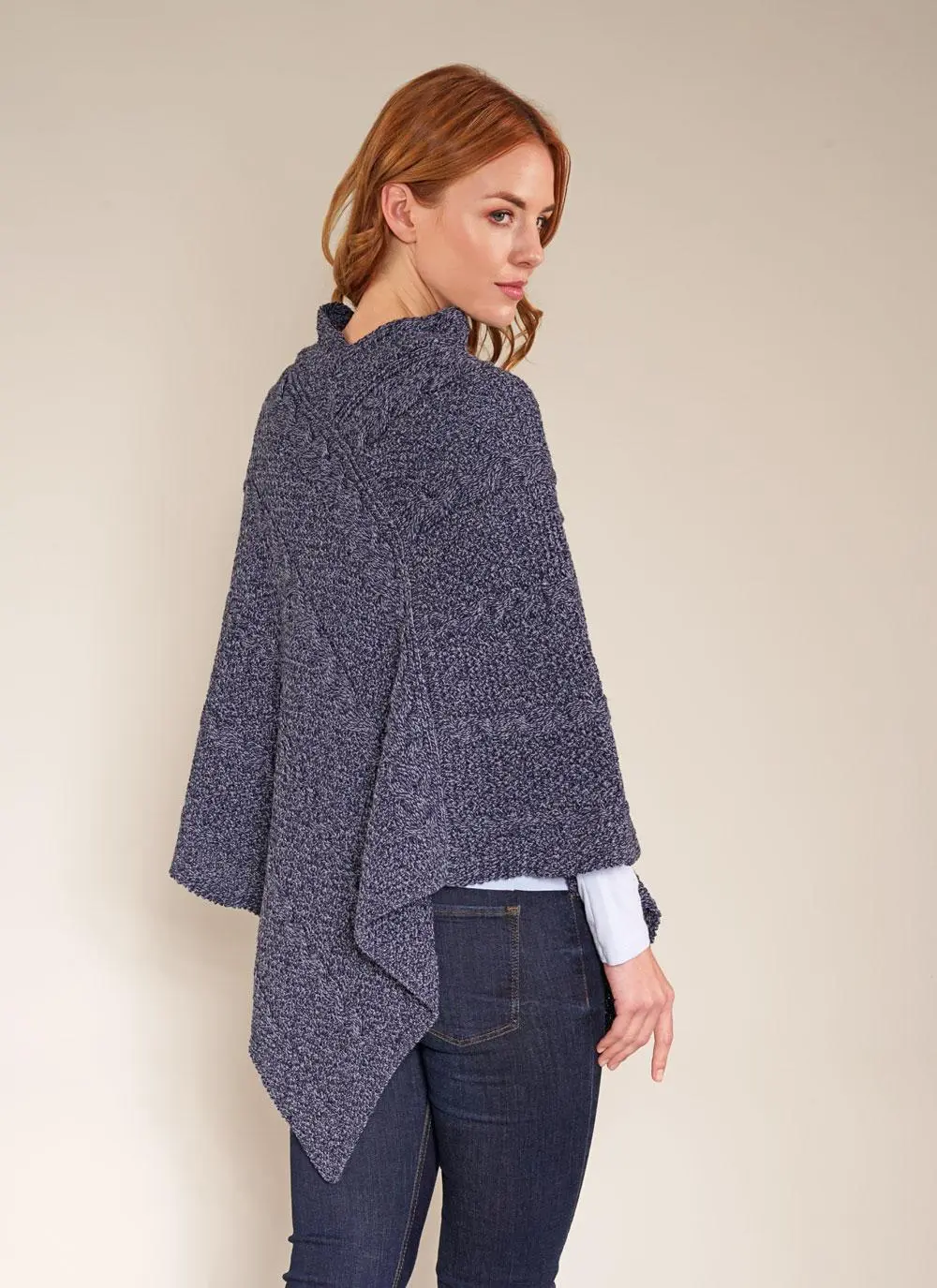 Maire Aran Wool Poncho