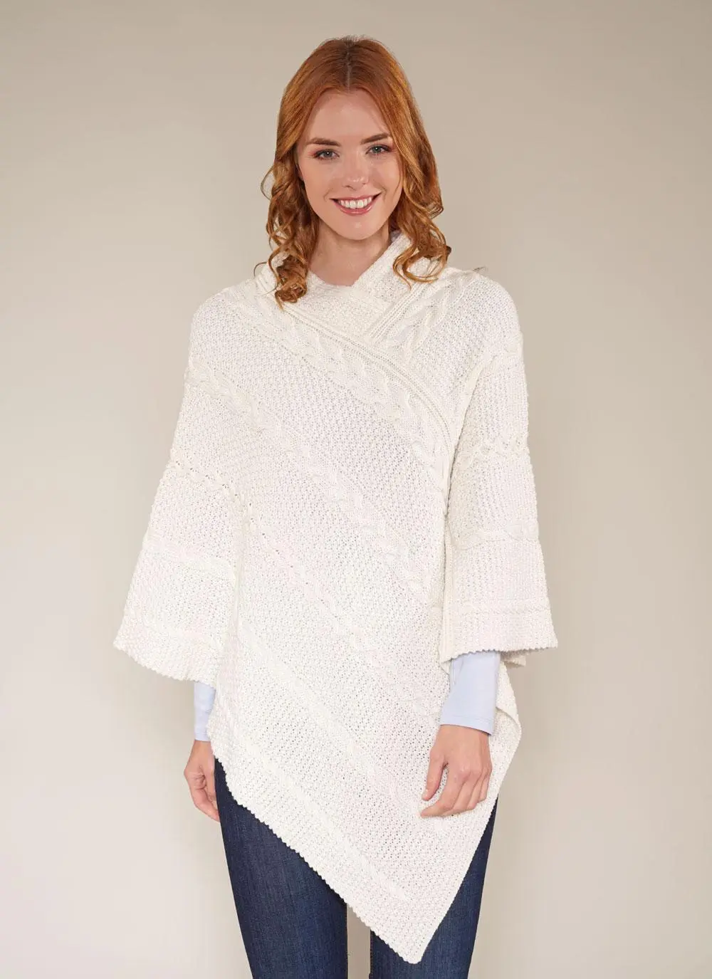 Maire Aran Wool Poncho