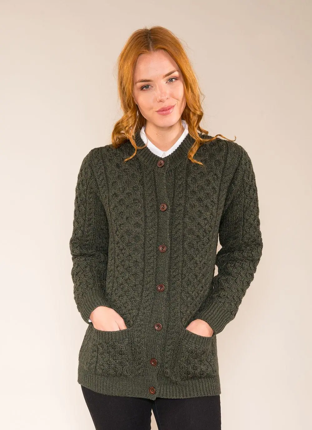 Mary Lumber Aran Cardigan
