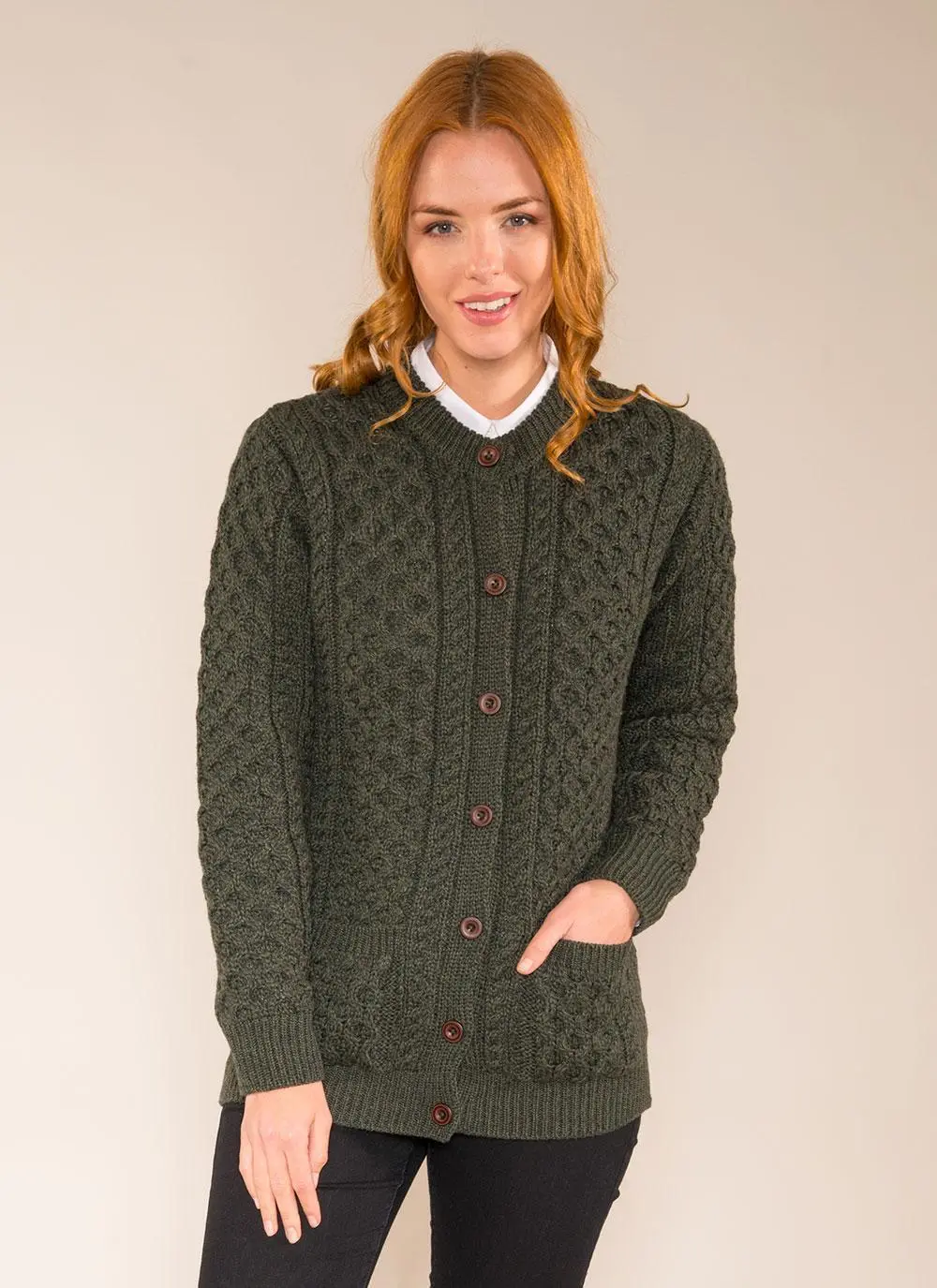 Mary Lumber Aran Cardigan