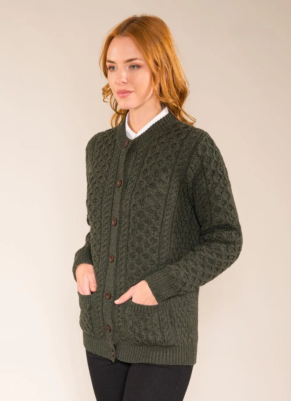 Mary Lumber Aran Cardigan
