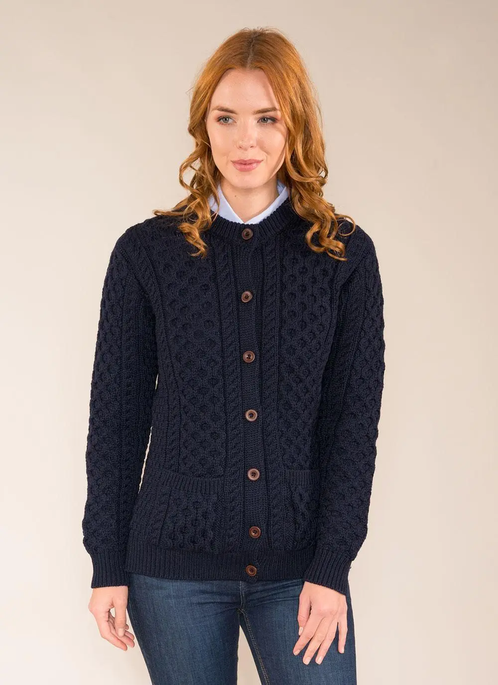 Mary Lumber Aran Cardigan